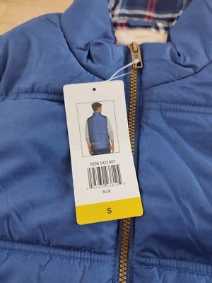 その他 job Weatherproof Vintage Men's Fleece Lined Puffer Zip-front Vest Blue