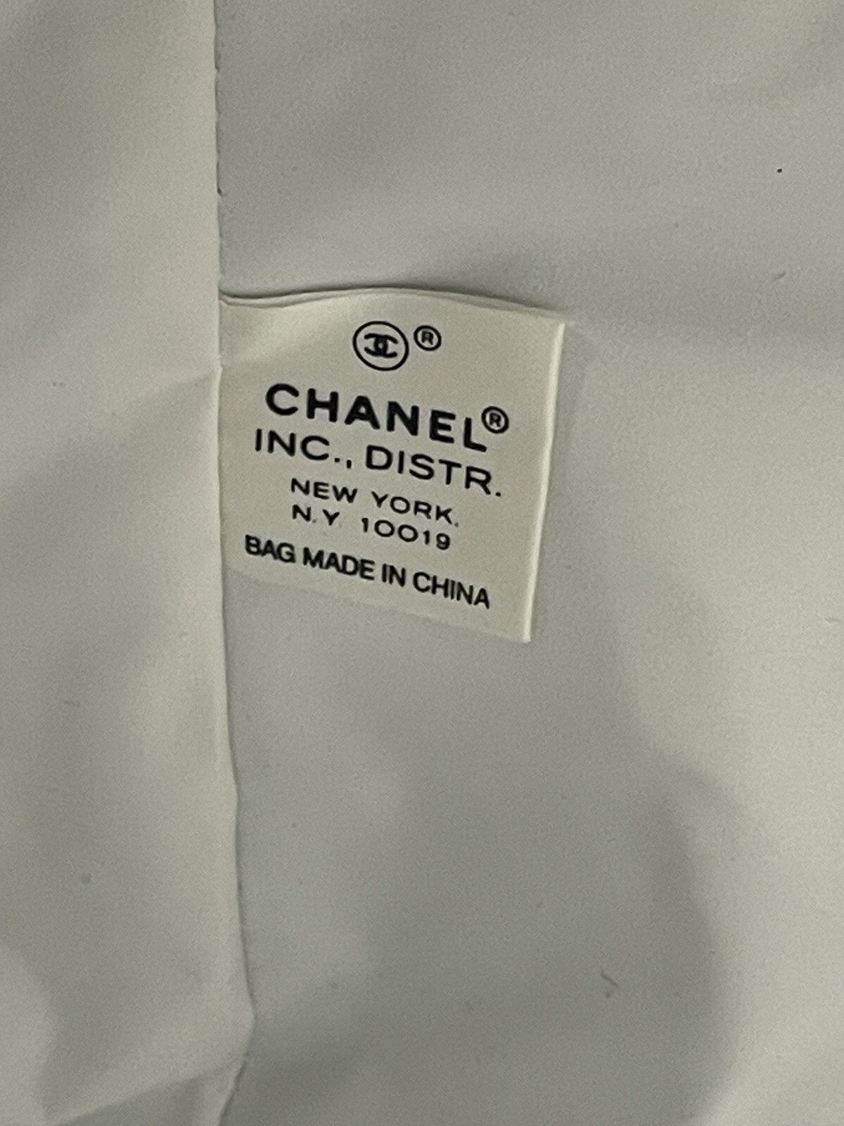 CHANEL Logo Drawstring Shoulder Bag Canvas Leather Bl… Gem
