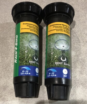 Rain Bird 1800 4'' Pop-Up Circle Sprinkler Head 8 -15  360 Deg 2 Pk