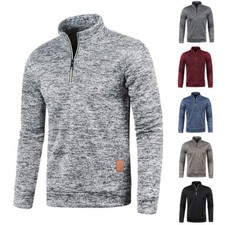 Men's Turtleneck Pullover Long Sleeve Sweater Tops Warm Casual Slim Fit T-Shirt