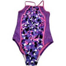 Speedo One Piece Swimsuit Girls 14 Purple And Pink