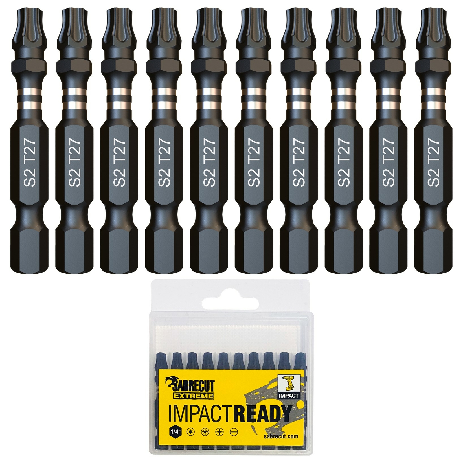 10x 50mm SabreCut T27 Torx Impact Drill Driver Screwdriver Bits Set PROFESSIONAL