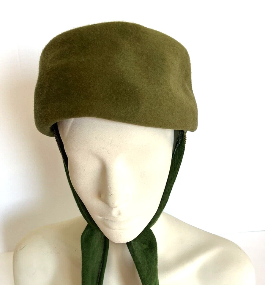 Sombrero de lana vintage Glamour Fielts hecho en unión con cubiertas laterales para las orejas excelente estado Foto 4 de 4