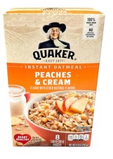 Quaker Peaches Cream Instant Oatmeal 8.4 oz Hot Cereal