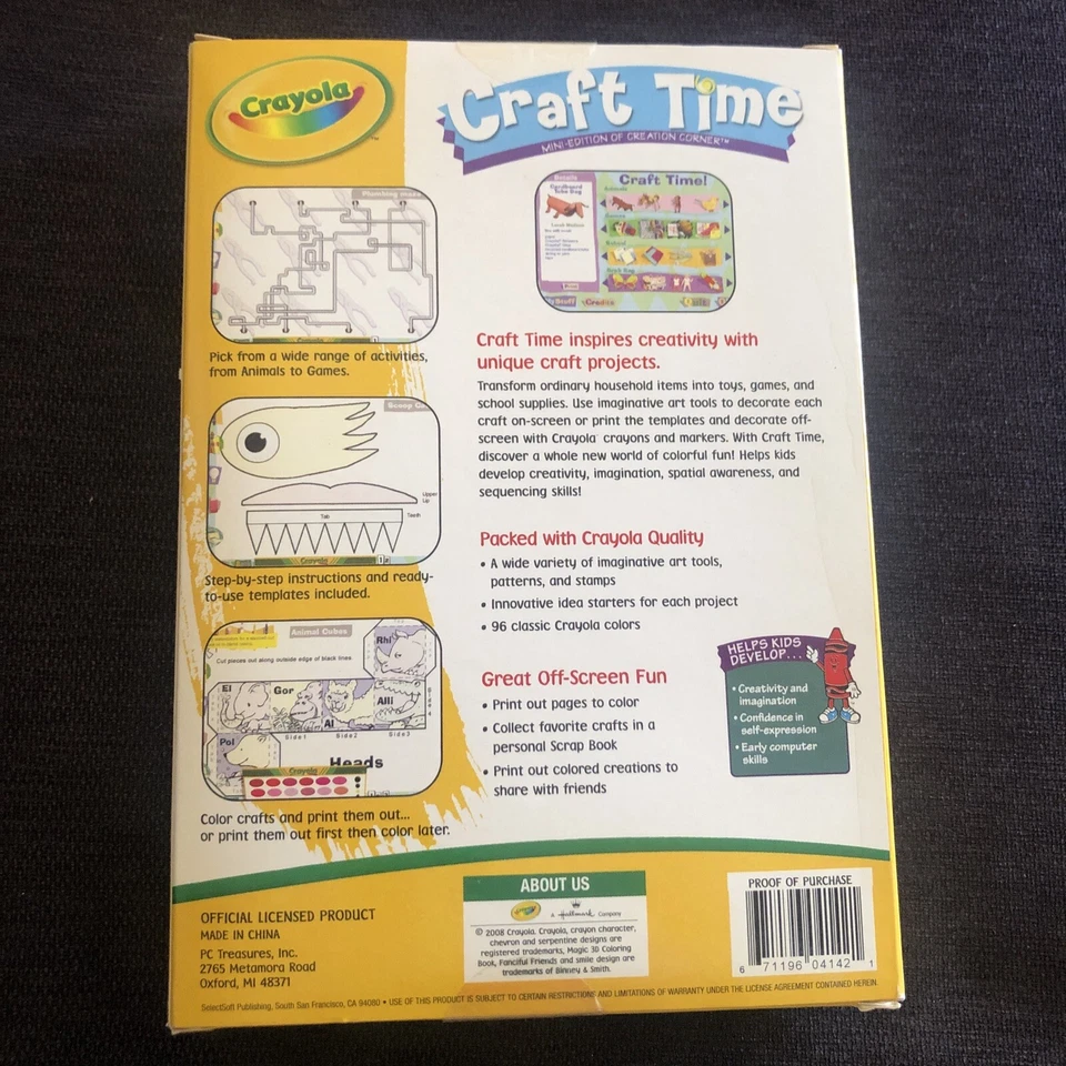 Crayola Craft Time ~ Mini-Edition of Creation Corner (Craft Projects) CD-ROM NEW - Image 4 of 4