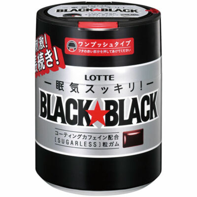 Lotte Black Black Strong mint Gum Bottle type 140g from Japan