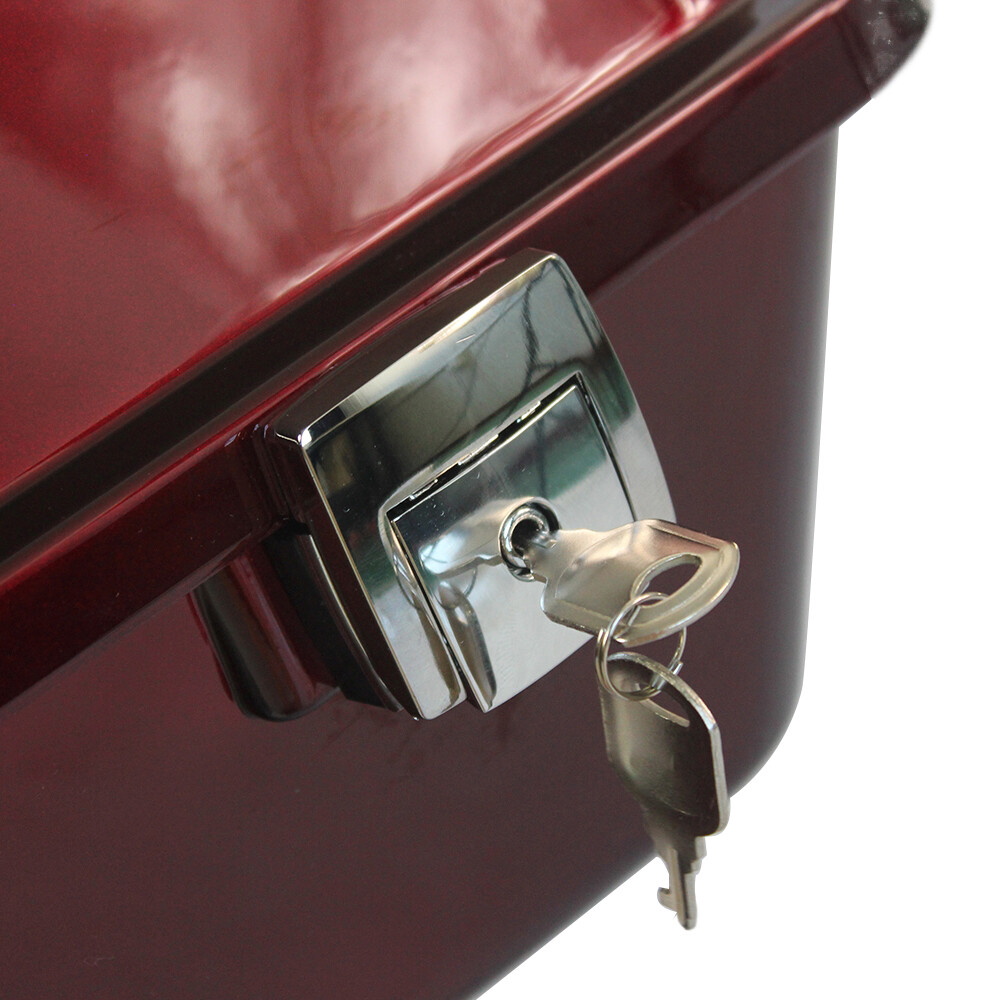 Razor Pack Trunk Chopped Backrest For Harley Touring 93-2013 Velocity Red Sunglo