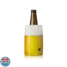 Vacu Vin Active Beer Cooler Sleeve - Quick Cooling Action to Keep Bottles or 