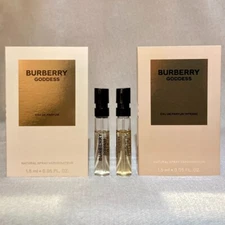 Burberry Goddess Eau de Parfum +Eau de Parfum INTENSE Sample Sprays .05oz 1.5ml