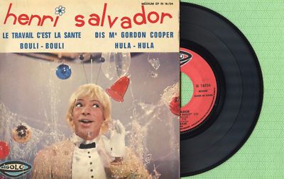 HENRI SALVADOR Le travail c'est La sante RIGOLO 18.734 Press France 1965 EP VG+