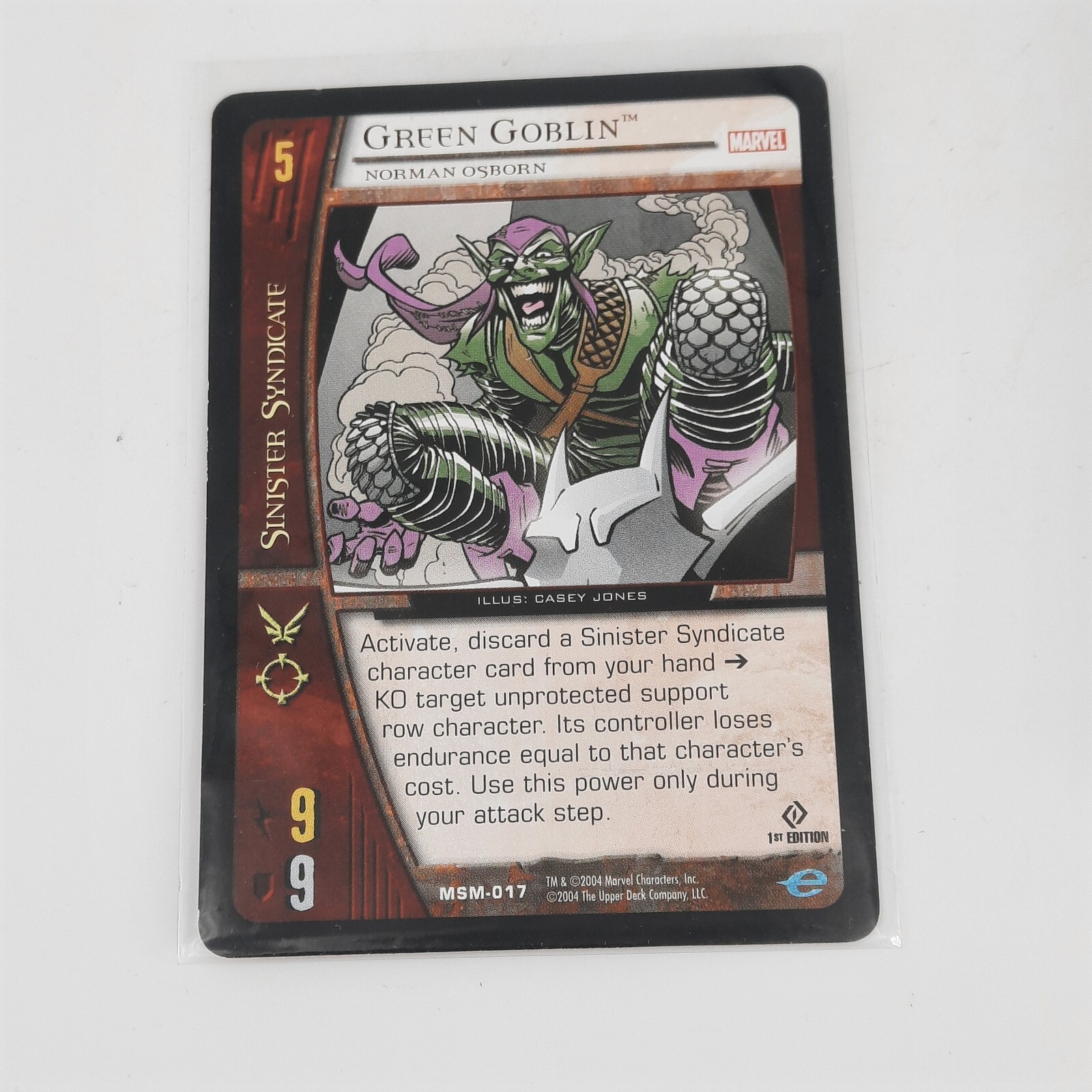 2004 Marvel VS System Green Goblin MSM-017 Card CCG TCG Upper Deck 1ST EDITION