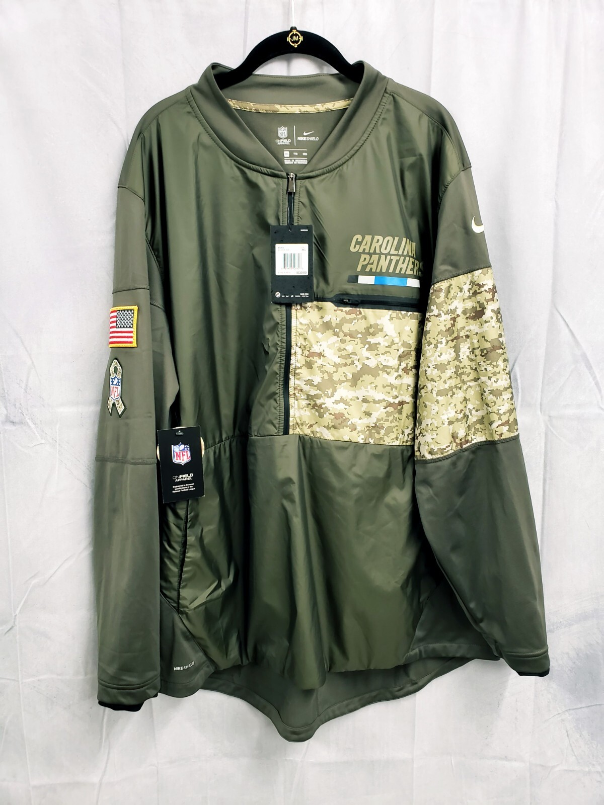 Nike NFL Carolina Panthers Salute To Service 1/2 Zip Jacket XXL-image