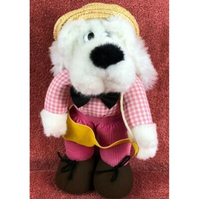NANCO NANCY SALES Dog Guitar Country Plush Corduroy Stuffed Animal 11''
