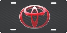 Toyota Red Logo License Plate For Auto 12x6 Aluminum 1 Toyota Red Logo License Plate For Auto 12x6 Aluminum 1