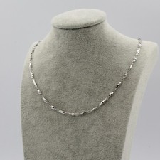Platinum Plated Simple Chain Necklace 45 cm Length Daily Hypoallergenic