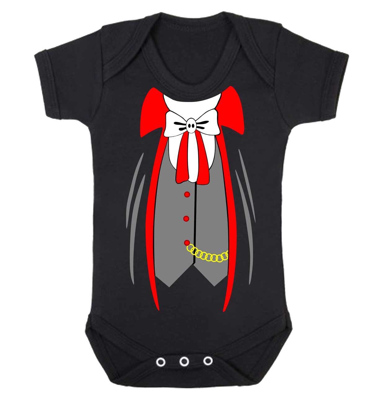 Traje de Vampiro Disfraz Babygrow Lindo Halloween Drácula Vestido Elegante Truco o Trato
