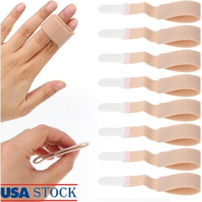 8 Pack Toe Splints Hammer Toe Relief Broken Toe Support Straightening Wraps New