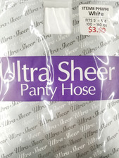 6 Packs Ultra Sheer Pantyhose 100 Nylon Stocking One Size White