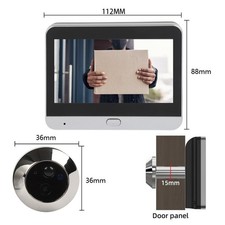 Wireless Apartment Door Viewer with Intercom and 4 3 Inch Color Monitor