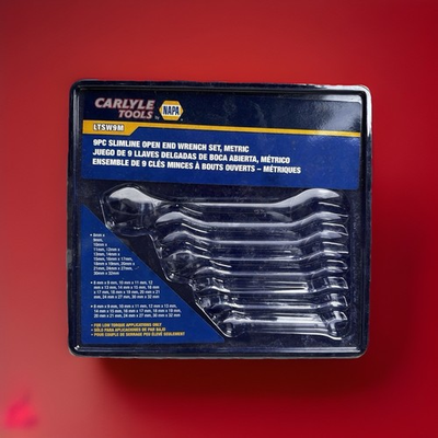 #ad #ad Carlyle Tools NAPA LTSW9M 9pc Slimline Open End Wrench Set Metric and SAE $42.50