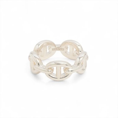 Hermès Chaîne d'Ancre Enchainee 2023 Ring 48 925 5.5g Silver