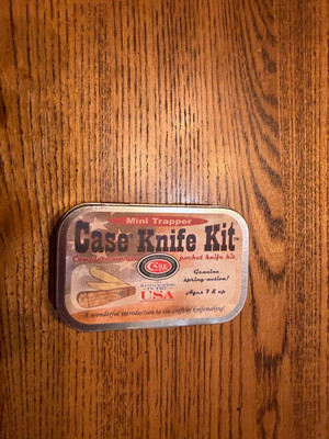 Case Mini Trapper XX Wood Model Working Two Blades Knife Mint In Tin+++