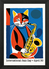 International Jazz Day Framed Wall Art Poster Canvas Print Picture