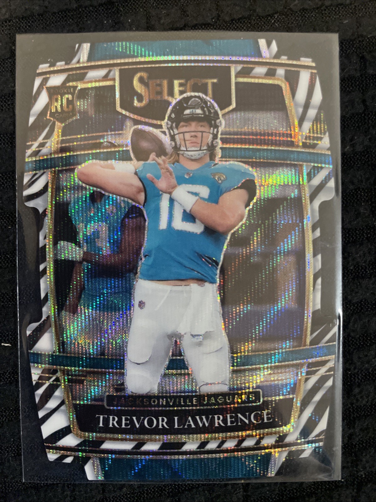 2021 panini select trevor lawrence rc zebra die-cut #43 SSP