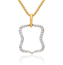 14K Solid Yellow Gold Diamond Necklace