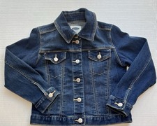 Old Navy Size 4 Cotton Denim Trucker Jean Jacket Euc Medium Wash Button 2017