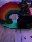 Saint Patrick's Day Leprechaun Hand Made Rainbow Vintage MCM 1980s Tissue Box — photo 5