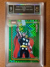 2026 Topps Chrome Marvel THOR #177 Green X-Fractor /99 PCG 9 MINT