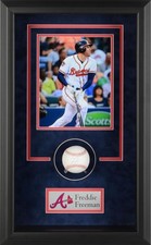 Freddie Freeman Atlanta Braves Framed Signed Baseball Shadowbox