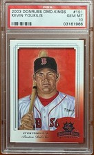 2003 Diamond Kings Kevin Youkilis #191 Red Sox RC Rookie PSA 10 Gem Mint POP 1