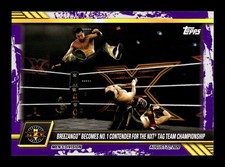 5-10-10 PWE . 2021 topps wwe nxt purple parallel #59 breezango (A)