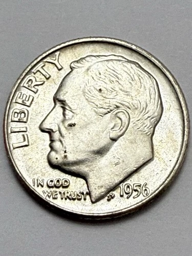 1956 D Roosevelt Dime 90% Silver US Coin UNCIRCULATED #32