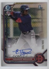 2022 Bowman Chrome Prospect Refractor 300/499 Eduardo Vaughan #CPA-EV Auto 19l2