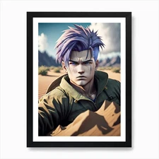 Portrait Of A Man In The Desert Art Framed Wall Art Poster Canvas Print Picture