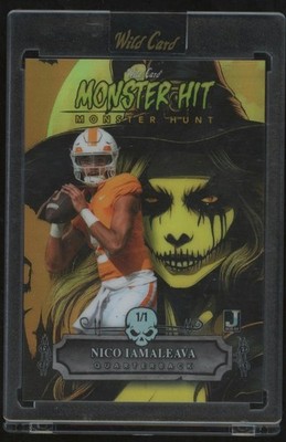 2024 Wild Card Monster Hit Witch Crystal Holo Yellow #MHW-NI Nico Iamaleava 1/1