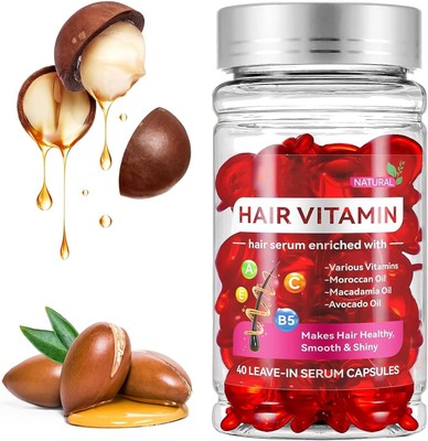 Hair vitamins oil capsules for women & men, hair serum A C E Pro B5 50 for... 