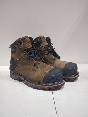 Timberland Pro Boot Mens Boondock Composite Toe Work Brown Leather Size 9