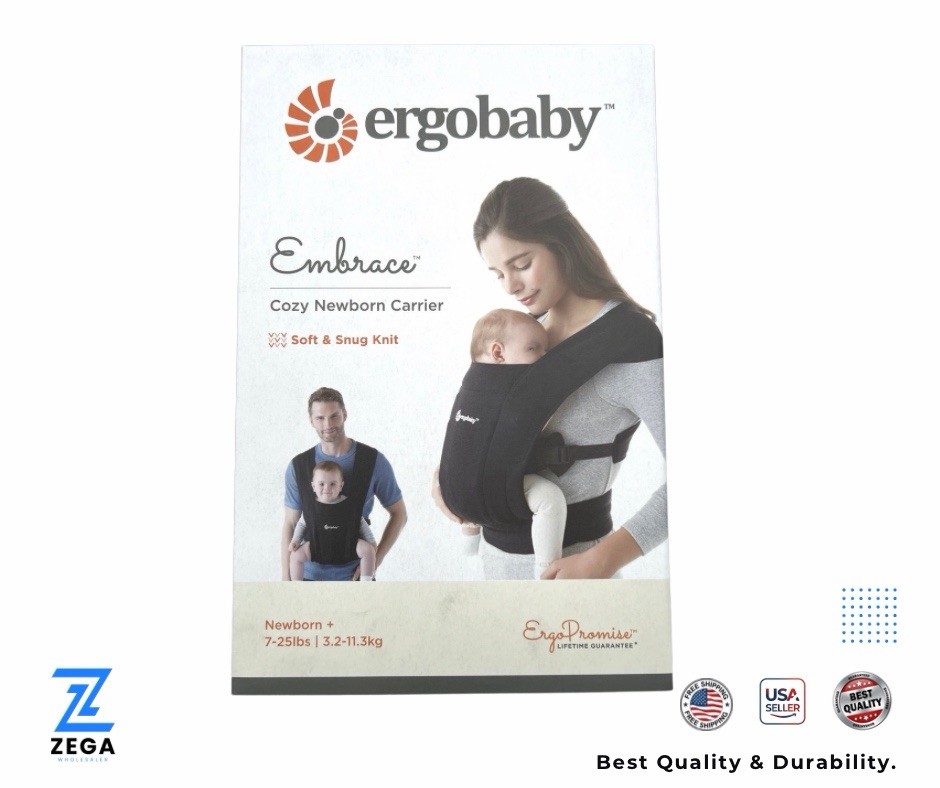 Ergobaby Embrace Cozy Knit Newborn Carrier for Babies Blush Pink Soft & Snug Kit