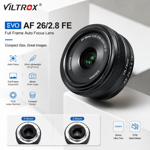 VILTROX AF 26mm F2 F2.8 14Mm F4 8 EVO ASPH 7 Elements Ultra Compact Design
