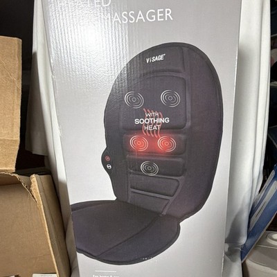 Visage Pro Style Heated Back Massager, Black, 6 Massage Heads, UL car or home
