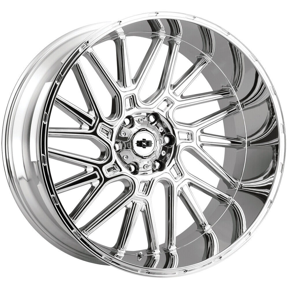20x12 Vision 404 Brawl 6x5.5/6x139.7 -51 Chrome Wheels Rims Set(4