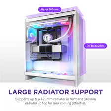 NZXT H7 Flow 2024 Mid-Tower ATX PC Case RGB Fans 6