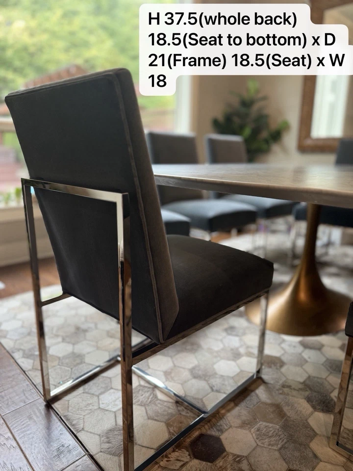 Тканевые (бархатные) обеденные стулья RH/Restoration Hardware Grant - Изображение 4 из 4