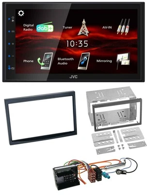 JVC USB Bluetooth MP3 DAB 2DIN Autoradio für Peugeot 207 307 Expert Partner schw - Bild 1 von 4