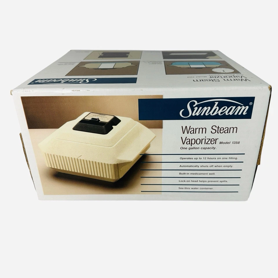Vintage Sunbeam Warm Steam Vaporizer Humidifier One Gallon 12hr Model 1358 NEW - Image 2 of 4