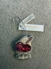 Monsoon Accessorize ice cream beaded sequined beaded Christmas tree decoration 
